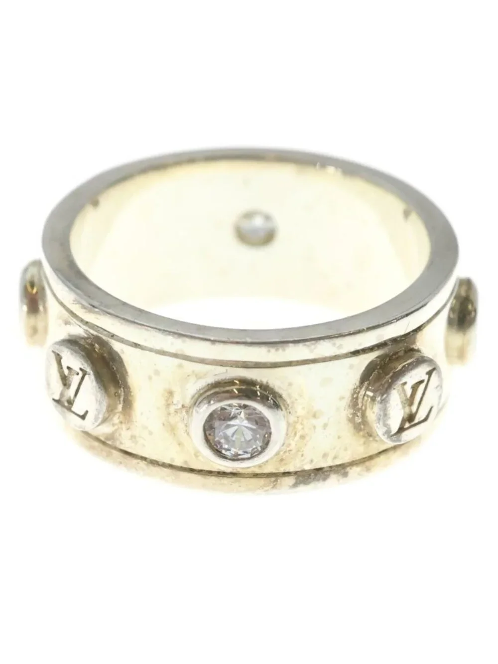 Louis Vuitton Ring LV Studs LV Logo Silver
